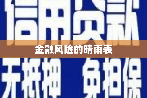 华龙金融风险的晴雨表