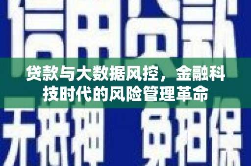 华龙贷款与大数据风控，金融科技时代的风险管理革命
