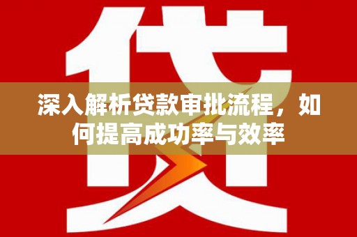 华龙深入解析贷款审批流程，如何提高成功率与效率
