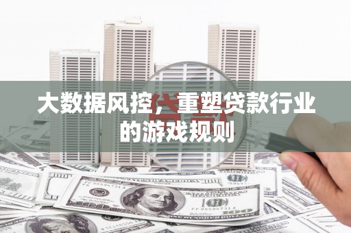 华龙大数据风控，重塑贷款行业的游戏规则