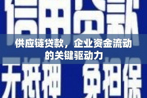 华龙供应链贷款，企业资金流动的关键驱动力
