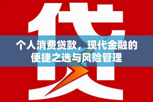 华龙个人消费贷款，现代金融的便捷之选与风险管理