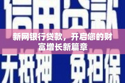 华龙新网银行贷款，开启您的财富增长新篇章