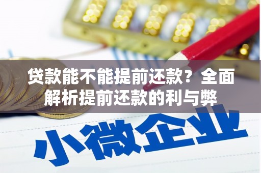 华龙贷款能不能提前还款？全面解析提前还款的利与弊