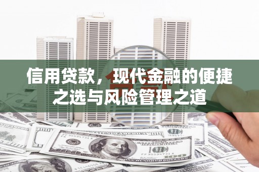 华龙信用贷款，现代金融的便捷之选与风险管理之道
