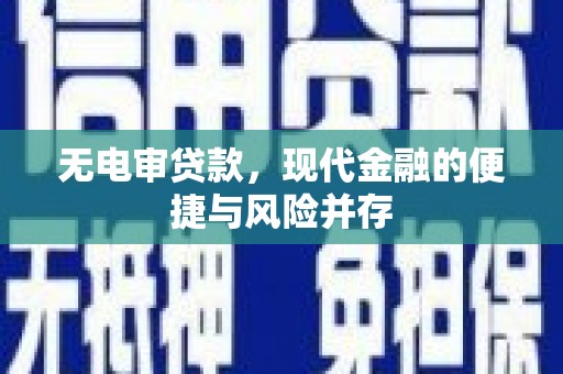 华龙无电审贷款，现代金融的便捷与风险并存