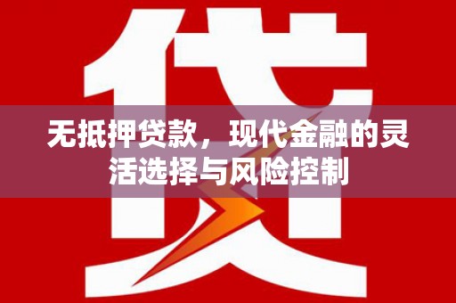 华龙无抵押贷款，现代金融的灵活选择与风险控制