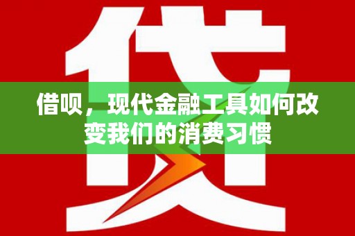 华龙借呗，现代金融工具如何改变我们的消费习惯