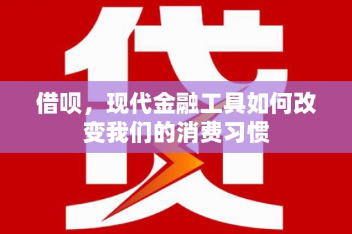 华龙借呗，现代金融工具如何改变我们的消费习惯