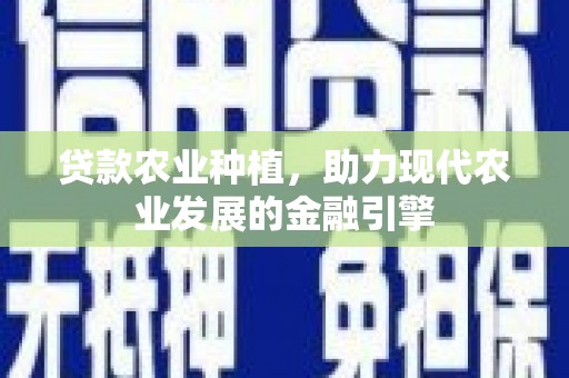 华龙贷款农业种植，助力现代农业发展的金融引擎