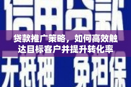 华龙贷款推广策略，如何高效触达目标客户并提升转化率