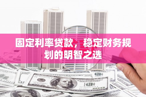 华龙固定利率贷款，稳定财务规划的明智之选