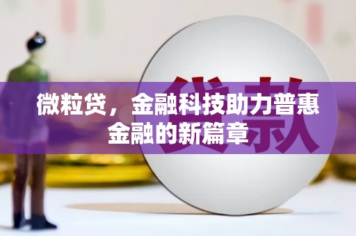 华龙微粒贷，金融科技助力普惠金融的新篇章
