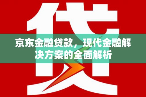 华龙京东金融贷款，现代金融解决方案的全面解析