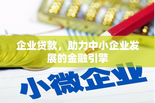 华龙企业贷款，助力中小企业发展的金融引擎
