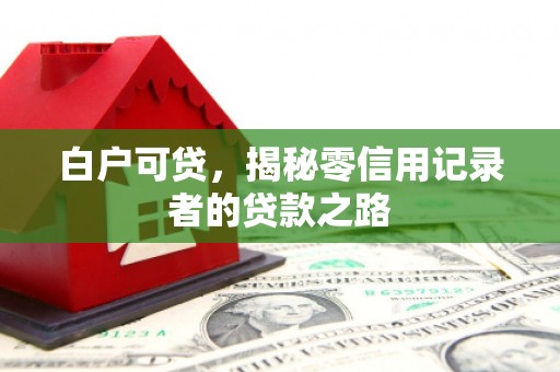 华龙白户可贷，揭秘零信用记录者的贷款之路