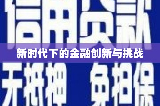 华龙新时代下的金融创新与挑战 华龙新时代下的金融创新与挑战