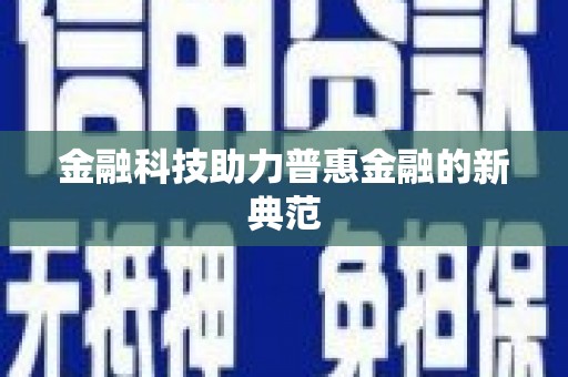 华龙金融科技助力普惠金融的新典范