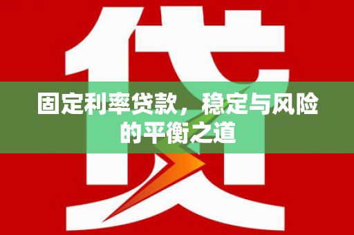 华龙固定利率贷款，稳定与风险的平衡之道